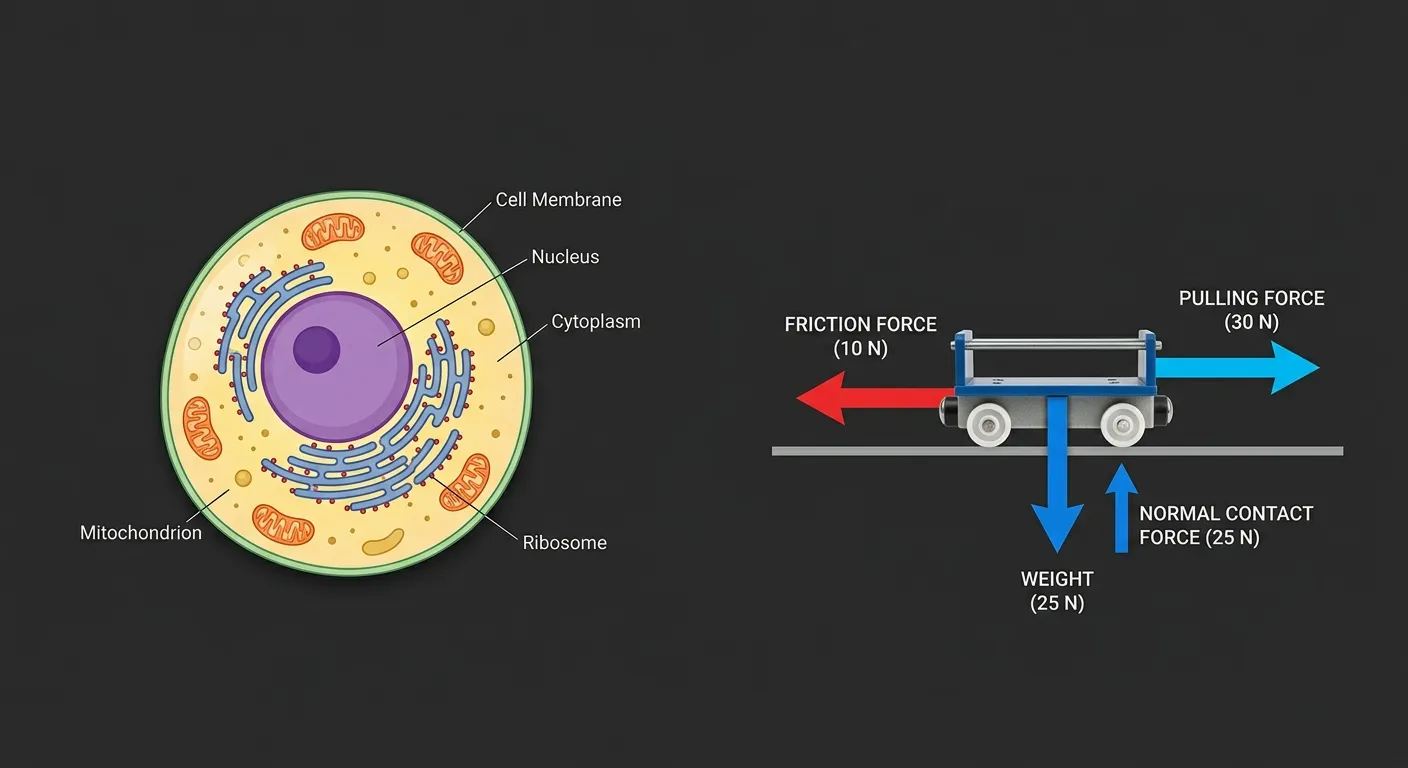 KS3 Science: Cells, Forces, and Energy with Visuals